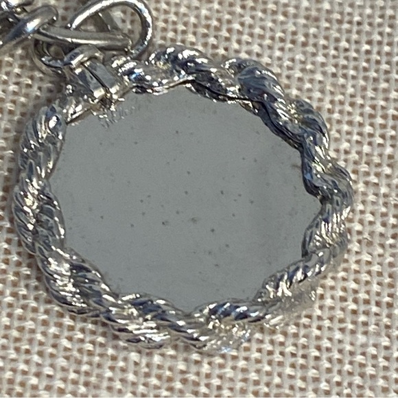 Wells Vintage sterling silver charm bracelet JMF Rhode Island bells Clover Grad - Picture 10 of 16